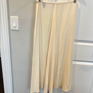 Elegant Cream Maxi Skirt